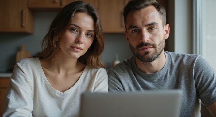 A couple engages in a relaxed webcam video session together. A couple engages in a relaxed webcam video session together.